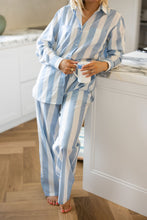 Load image into Gallery viewer, Blue Stripe Pyjama Long Sleeve Set