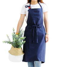 Load image into Gallery viewer, 'Say My Name' Custom Embroidered Cotton Apron - Navy