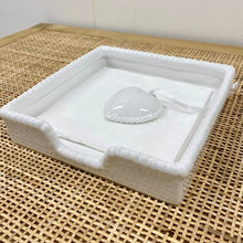 Load image into Gallery viewer, Amore White Ceramic Napkin Holder