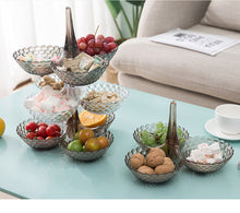 Load image into Gallery viewer, Black Triple Bowl Server