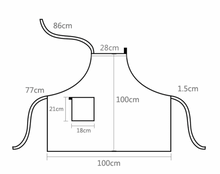 Load image into Gallery viewer, 'Say My Name' Custom Embroidered Cotton Apron - Grey