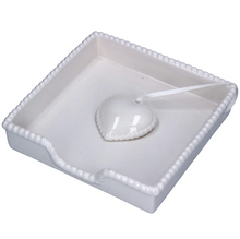 Load image into Gallery viewer, Amore White Ceramic Napkin Holder