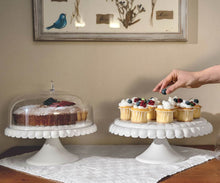 Load image into Gallery viewer, Guzzini Tiffany Cake Stand with Dome - White