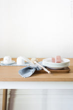 Load image into Gallery viewer, Custom Embroidered Linen Napkin Pearl Blue