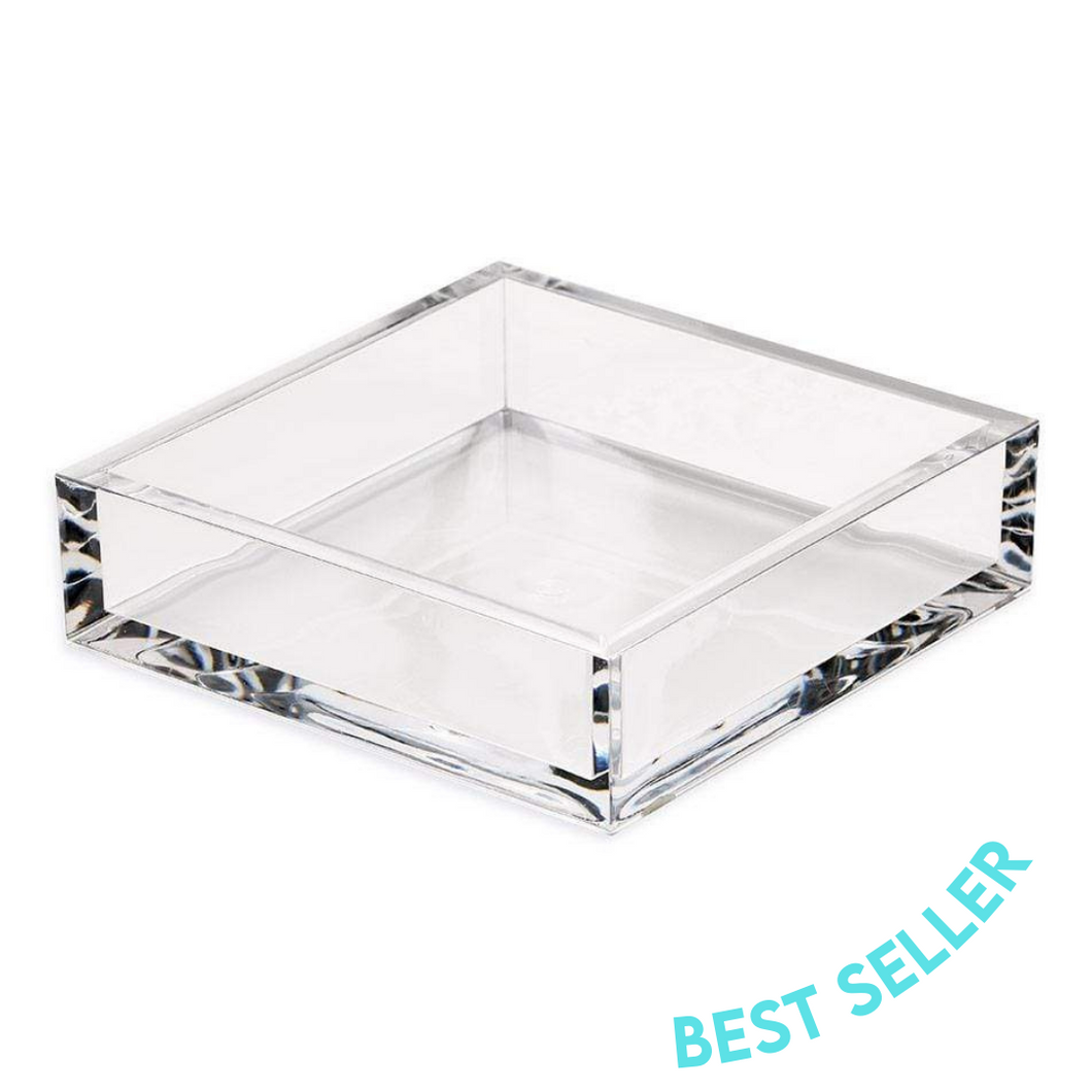 Caspari Acrylic Luncheon Napkin Holder in Crystal Clear