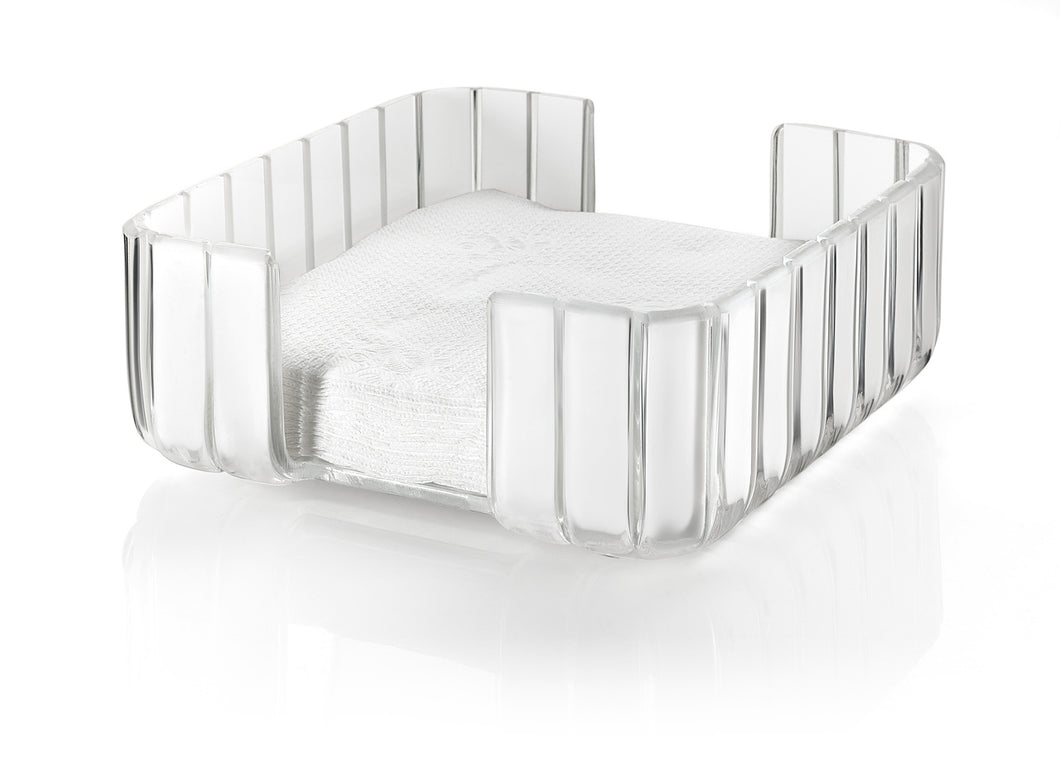 Guzzini Grace Table Napkin Holder - Transparent/White