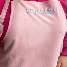 Load image into Gallery viewer, &#39;Say My Name&#39; Custom Embroidered Cotton Apron - Pink
