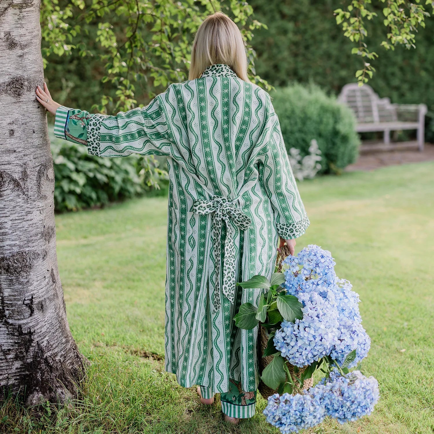 Green Star Linen Robe – Isabel World