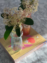 Load image into Gallery viewer, Carolina Ombre Fluted Glass Vase - Yellow/Blue
