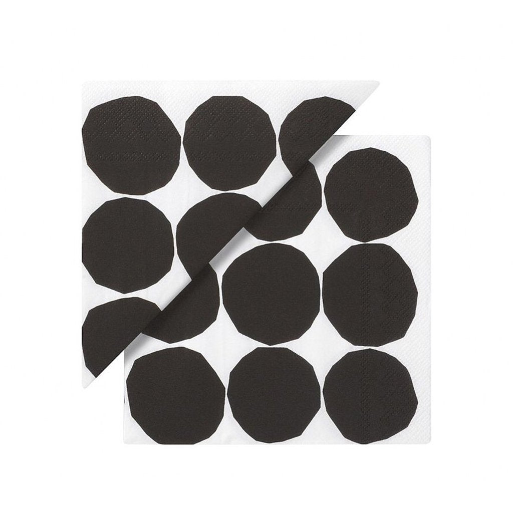 Marimekko Luncheon Napkin - Kivet Black/White