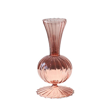 Load image into Gallery viewer, Riviera Footed Glass Vase - Blush Pink
