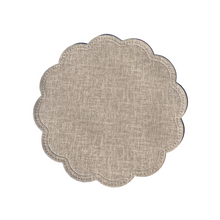 Load image into Gallery viewer, Milky White Scalloped Placemats
