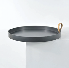 Load image into Gallery viewer, Jasper Round Tray - Black
