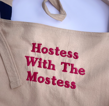 Load image into Gallery viewer, &#39;Say My Name&#39; Custom Embroidered Cotton Apron - Beige
