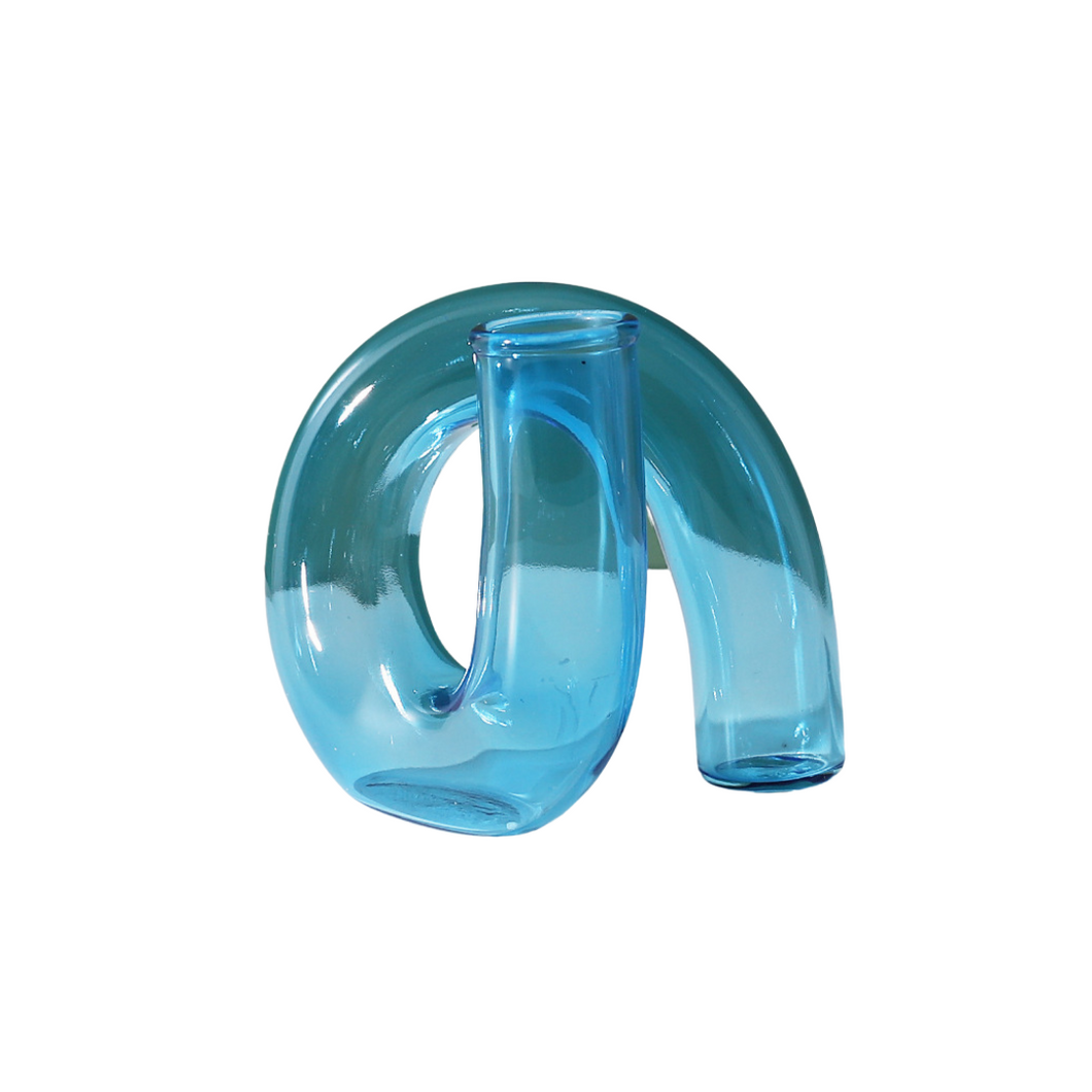 Melia Artful Vase - Azure