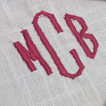 Load image into Gallery viewer, Custom Embroidered Linen Placemat (9+ letters)
